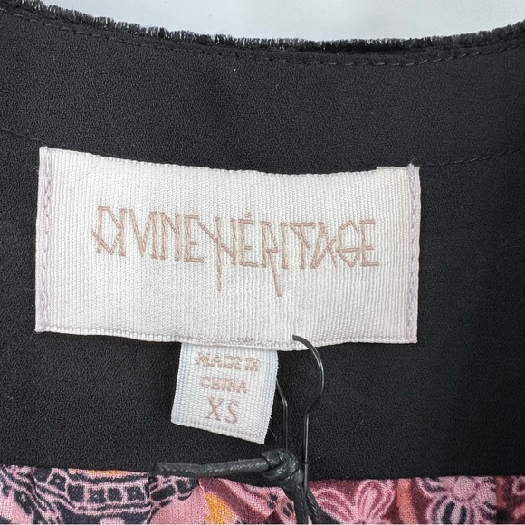 Divine Heritage NWT Boysenberry Paisley Handkerchief Hem Dress size XS - Picture 6 of 7